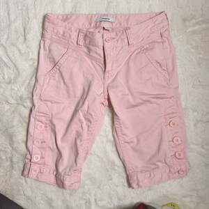 Express Pink Button Detail Bermuda